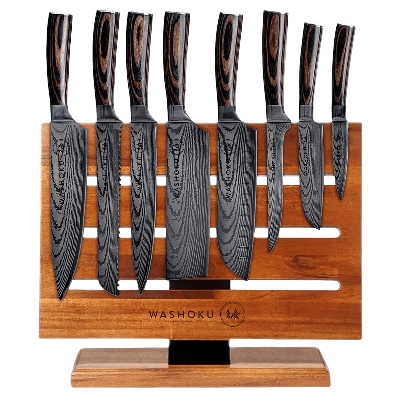 Washoku 8pcs Knifeset and Knifeblock Pro