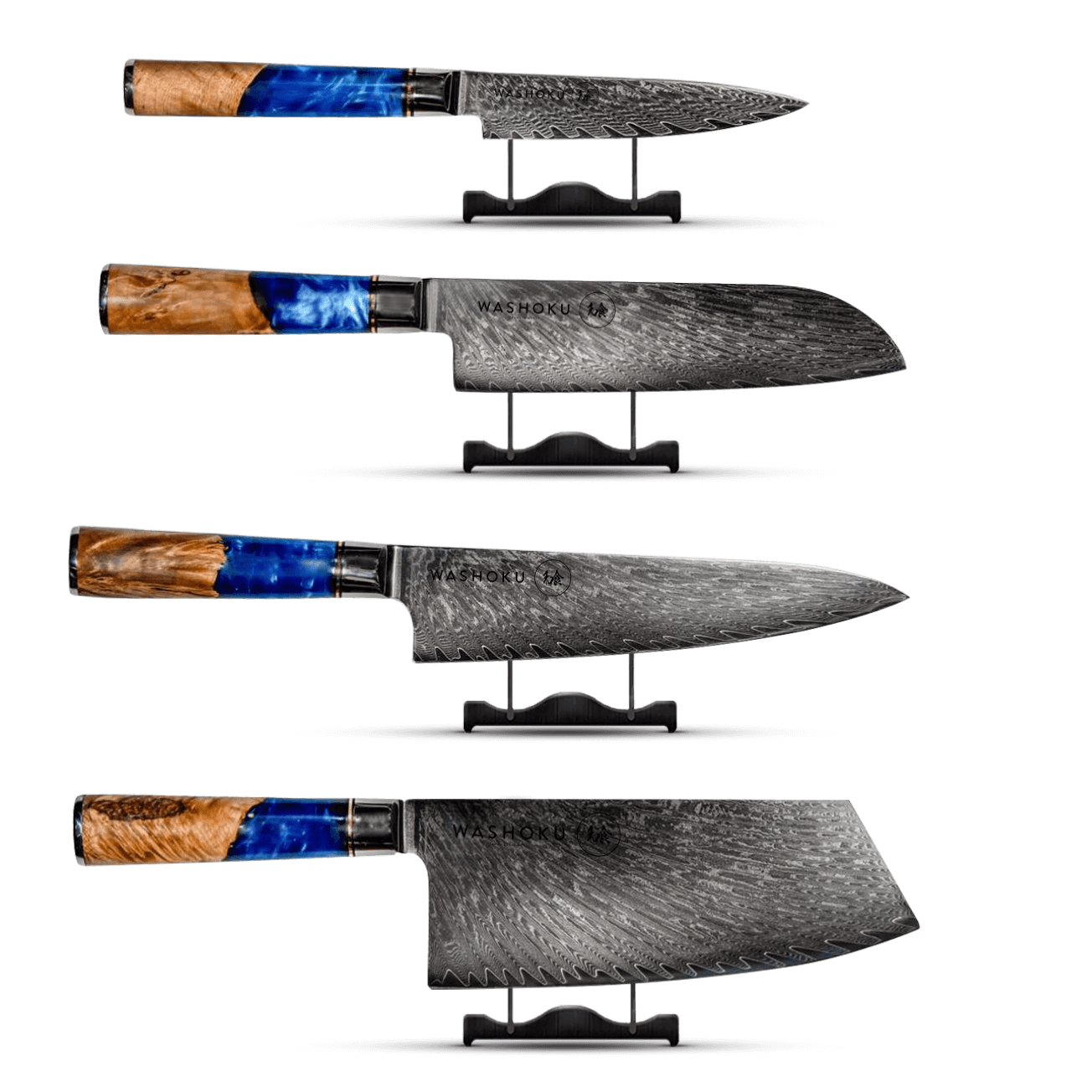 Washoku 4pcs Damascus Knifeset