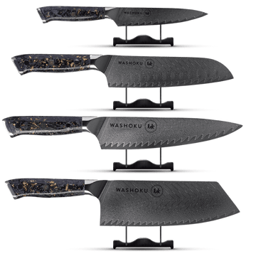 Washoku Kiiro Damascus Knives