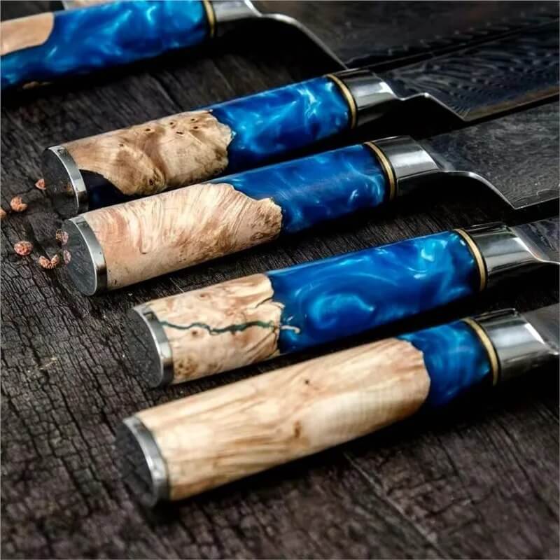 Washoku 4pcs Damascus Knifeset